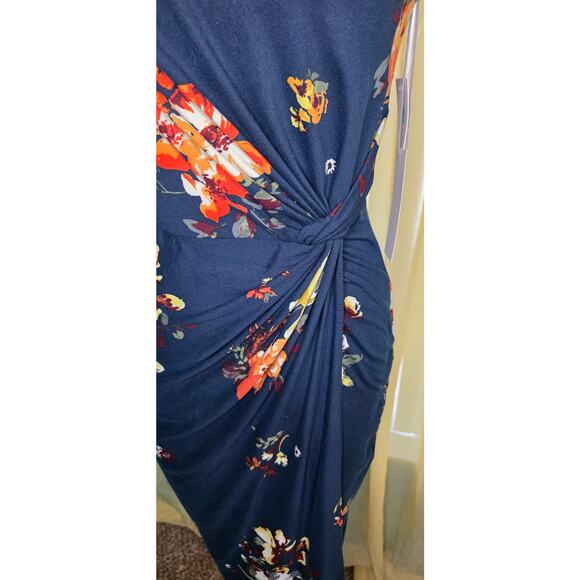 Nine Britton Stitch Fix Womens Vivienne Wrap Dress Multicolor Floral Midi XS NWT - Picture 2 of 5